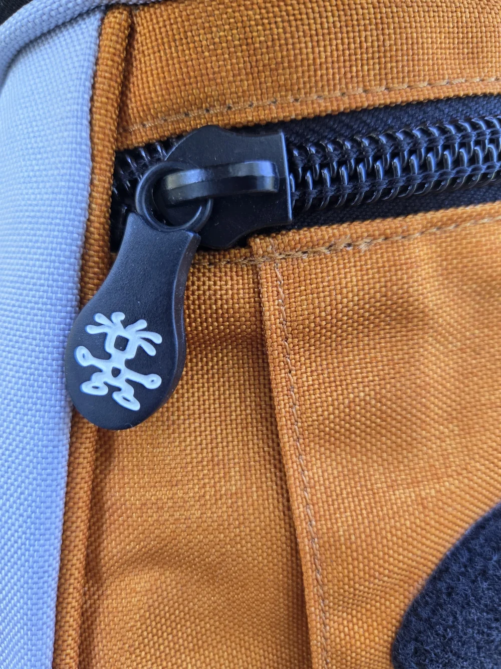 Gray & Orange Crumpler Aggott Crossbody Bag